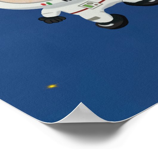 子ども宇宙宇宙飛行士 ポスター (角)