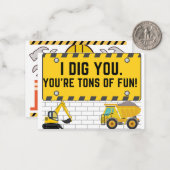 子ども建設バレンタイン ノートカード (正面/裏面インサイチュ)