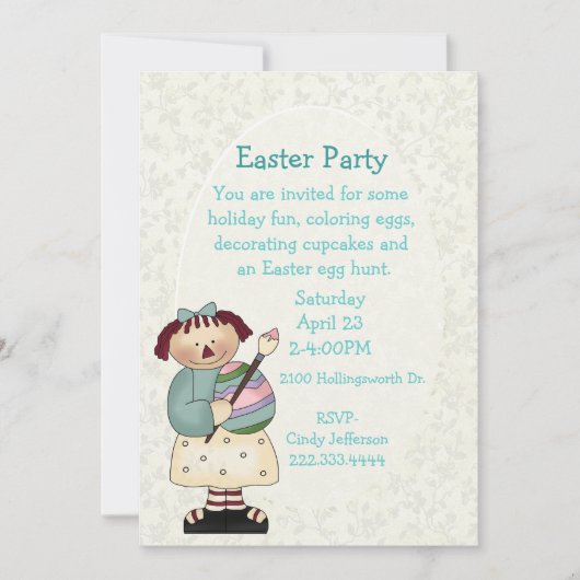 子ども復活祭パーティの招待状 招待状 (正面)