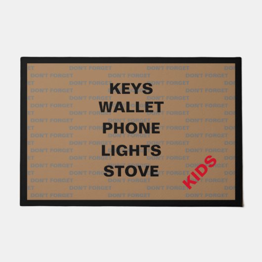 子ども忘れに言うな ドアマット (正面)