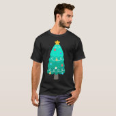子ども手描きかわいいクリスマスカラフルのエレメン Tシャツ (正面フル)