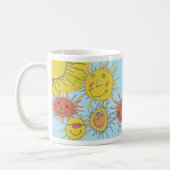 子ども描による太陽 コーヒーマグカップ (左)