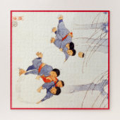 子ども日本の転がの大きな雪玉ジグソープ ジグソーパズル (横)