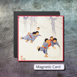 子ども日本の転がの大きな雪玉