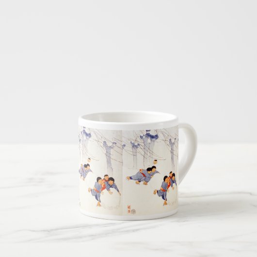 子ども日本の転がの大きな雪玉 エスプレッソカップ (正面右)