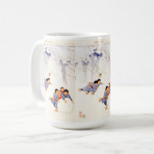 子ども日本の転がの大きな雪玉 コーヒーマグカップ (正面左)