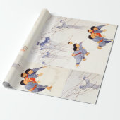 子ども日本の転がの大きな雪玉 ラッピングペーパー (アンロールド)