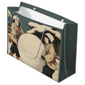 子ども日本の転がの大きな雪玉 ラージペーパーバッグ (正面アングル)