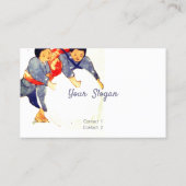 子ども日本の転がの大きな雪玉 名刺 (裏面)