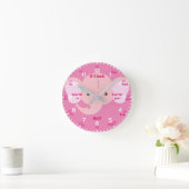 子ども時学間のアクリル時計 ラウンド壁時計 (ホーム)