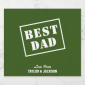 子ども最高のの「パパ」 ビールラベル (シングルラベル)