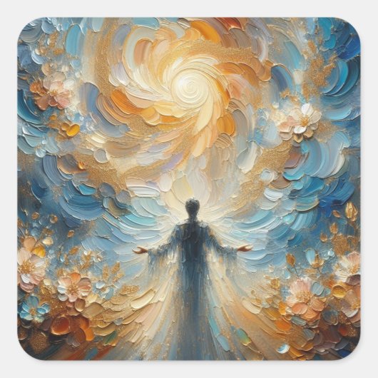 子ども最高神 – イエズスシリーズアートコレクティ スクエアシール (正面)