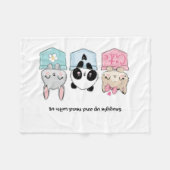 子ども毛布読を寄せて寄り添う フリースブランケット (正面(横))