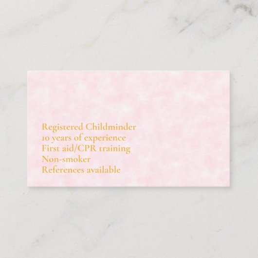 子ども用かわいいペンギン 名刺 (裏面)