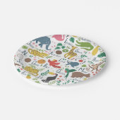 子ども用のトロピカルアルファベット ペーパープレート (アングル)