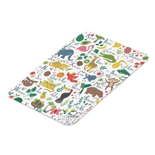 子ども用のトロピカルアルファベット マグネット (左側)