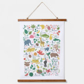 子ども用のトロピカルアルファベット 吊り下げ型タペストリー (正面)