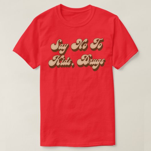 子ども用の薬にノーと言う Tシャツ (デザイン正面)