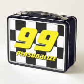 子ども用カスタムの市松模様にの弁当箱 メタルランチボックス (裏面)