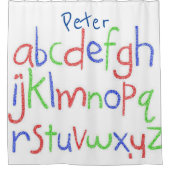 子ども用シャワーカーテンアルファベット シャワーカーテン (正面)