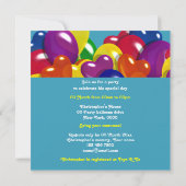 子ども用パーティーバルーンはいつでも 招待状 (裏面)