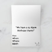 子ども用消防車誕生日パーティーの招待 招待状 (内部)