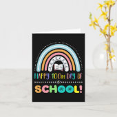 子ども男子女子学生100日目おめでとう カード (黄色い花)