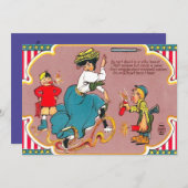 子ども花火いたずら女 招待状 (正面/裏面)