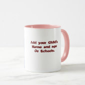 子ども誇りを持ったの方が可愛い作品を加える マグカップ (正面右)