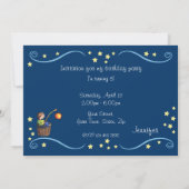 子ども誕生日パーティーの招待船 招待状 (裏面)