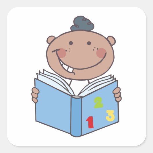 子ども読の数学の本 スクエアシール (正面)