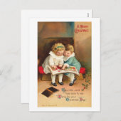 子ども読向け本クリスマスカード シーズンポストカード (正面/裏面)