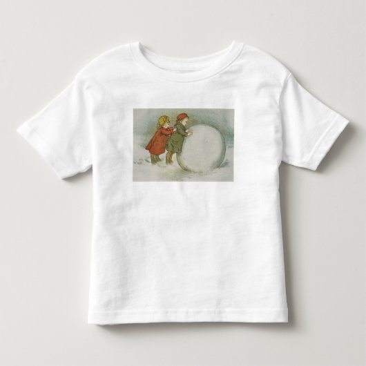 子ども転がの雪玉 トドラーTシャツ (正面)