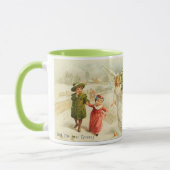 子ども連れのクリスマスエンジェル マグカップ (左)