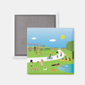 子ども遊が公園のマグネットに マグネット (正面/裏面)