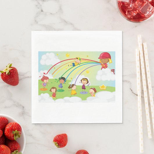 子ども遊が公園の紙ナプキンス スタンダードランチョンナプキン