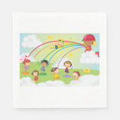 子ども遊が公園の紙ナプキンス スタンダードランチョンナプキン (正面)