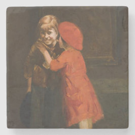 子ども遊のコーナー（かわいい子ども） ストーンコースター