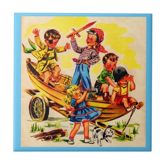 子ども遊の海賊 タイル (正面)