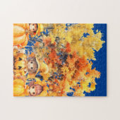 子ども遊はカボチャを持っている ジグソーパズル (横)