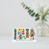 子ども遊セラピストおもちゃ小児心理学者 名刺 (スタンド正面)