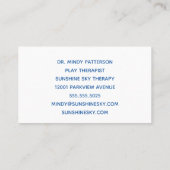 子ども遊セラピストおもちゃ小児心理学者 名刺 (裏面)