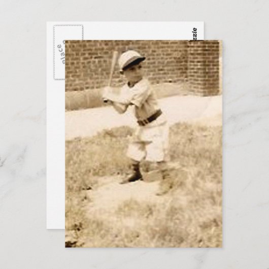 子ども遊用野球はがき ポストカード (正面/裏面)