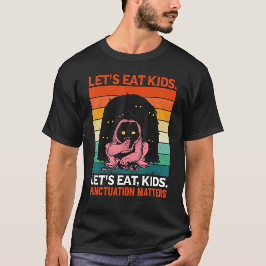 子ども達の食べ句読み物の生き方はハロウィン Tシャツ (正面)