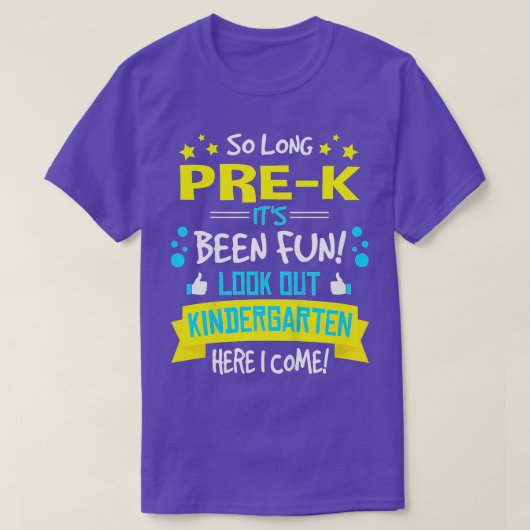 子ども達PreK幼稚園ここで卒業来した Tシャツ (デザイン正面)