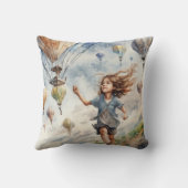 子ども飛んでいるの凧 クッション (裏面)