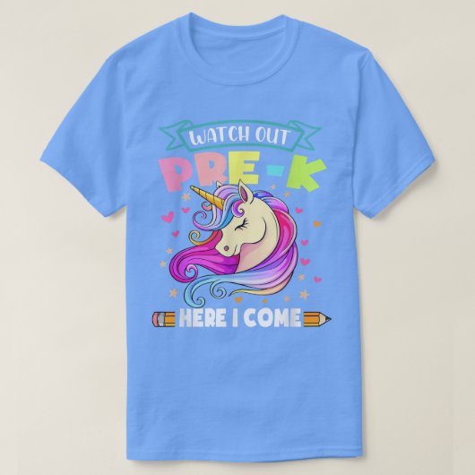 子どもPreKここで来Schoooに可愛い Tシャツ (デザイン正面)
