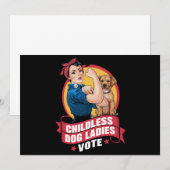 子なしの猫好きレディは犬「The Riveter」を投票する 招待状 (正面/裏面)
