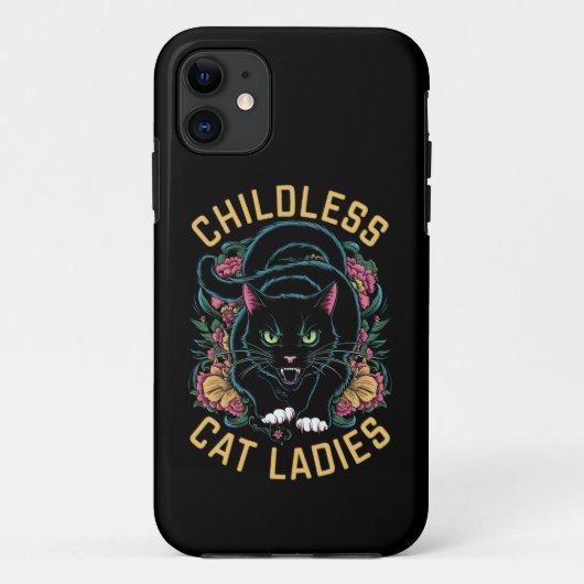 子なし猫おばさん 2024 フェミニスト Case-Mate iPhoneケース (裏面)