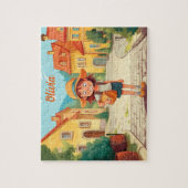 子に名前をパーソナライズされた付ける ジグソーパズル (縦)